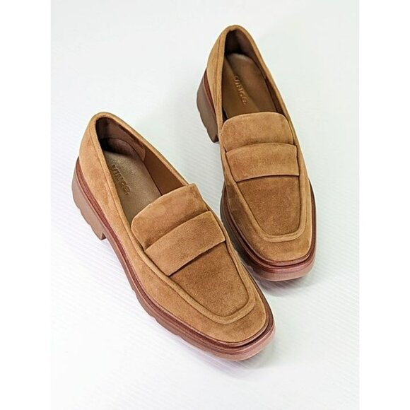 Vince Women's Robin Slip On Loafers Light Fawn Suede Leather Size 9 (MSRP $350) - Picture 4 of 11